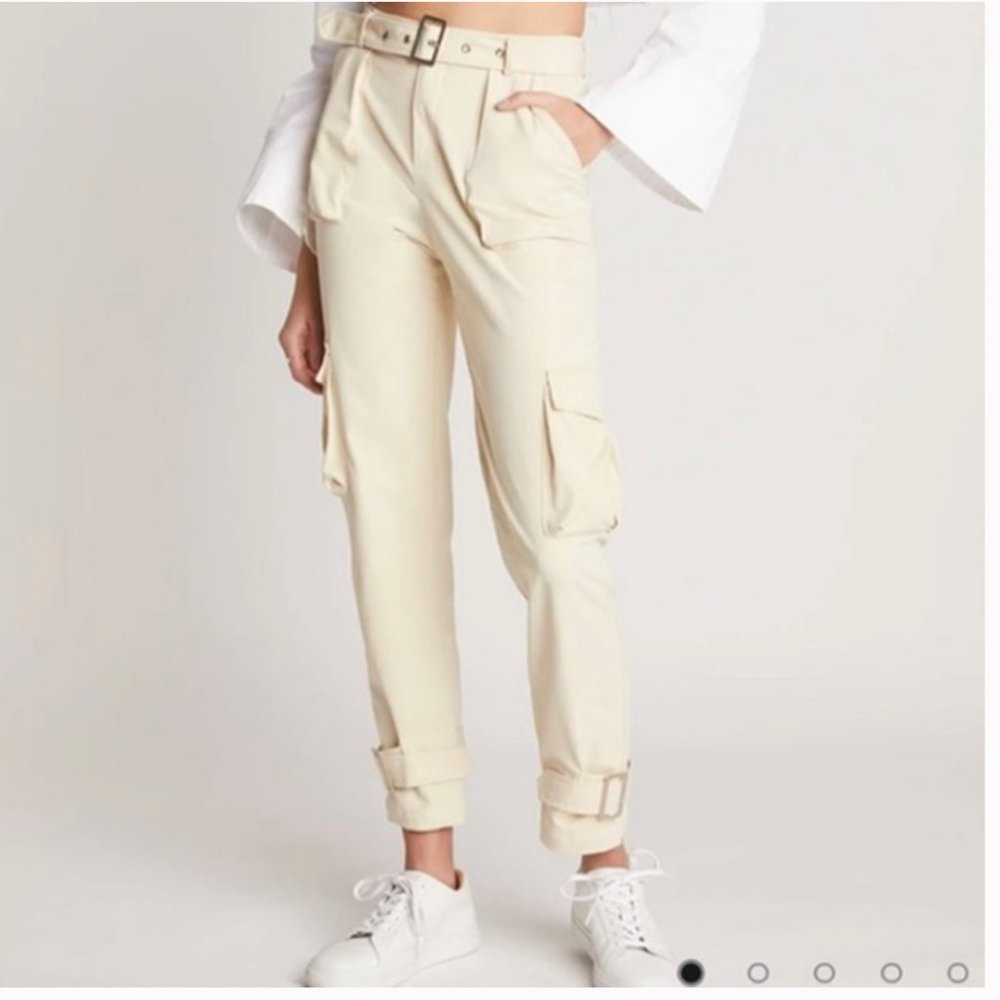 Choosy Cream Cargo Pants Size 4